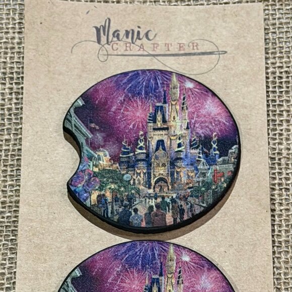 Magical Castle - Sublimation Neoprene Car Coasters - Picture 2 of 3